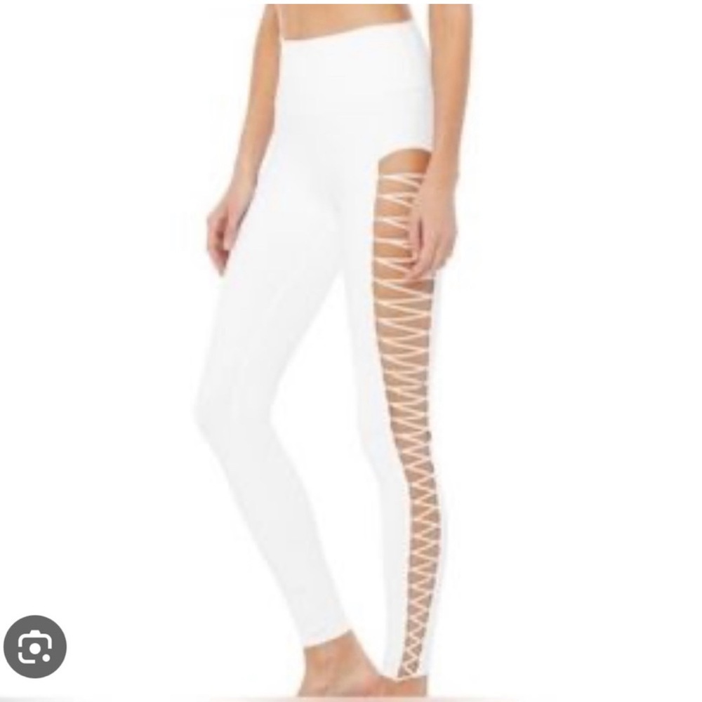 alo yoga white highline leggings